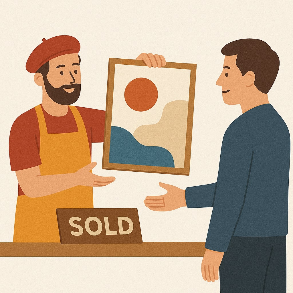 Artist Selling First Artwork, The Art Fair Guy